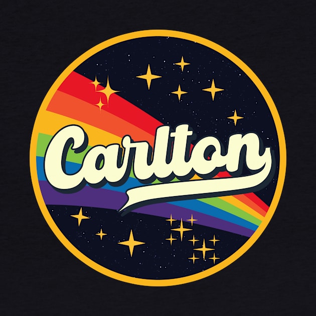 Carlton // Rainbow In Space Vintage Style by LMW Art